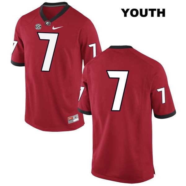Georgia Bulldogs Youth DAndre Swift #7 NCAA No Name Authentic Red Nike Stitched College Football Jersey FIE1256BL